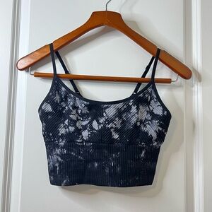 NEW~ Pink Seamless Lined Sports Crop in Tye Dye